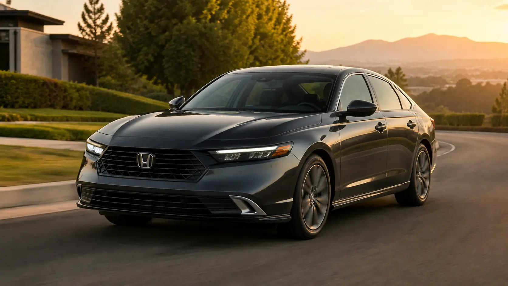 2026 Honda Accord Hybrid front three-quarter view