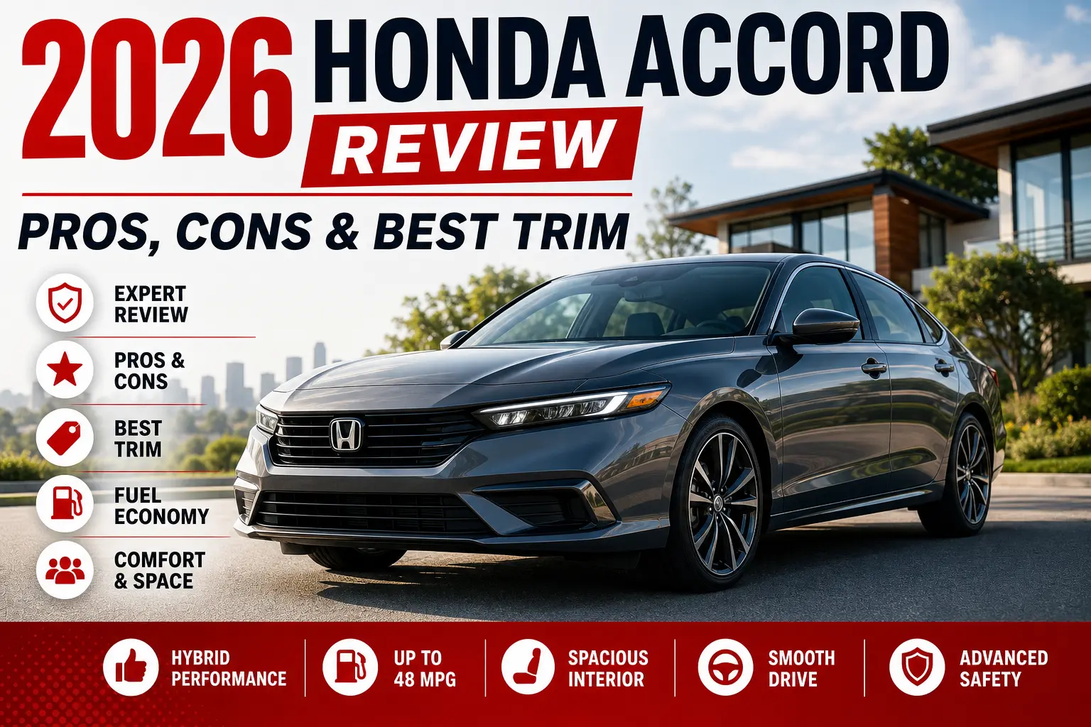 2026 Honda Accord review - Hybrid front three-quarter view